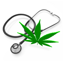 Medical Marijuana - Cannabis Leaf and Stethoscope